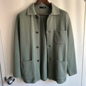 Lardini Wool Blend Green Cardigan Jacket